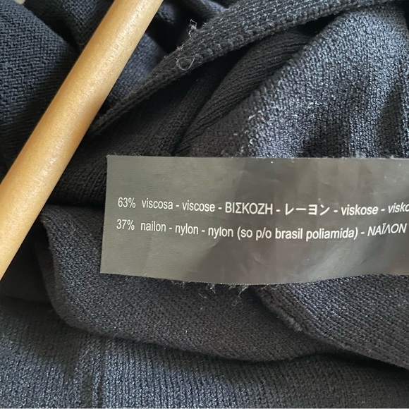 Zara Black Knit Onesie Jumpsuit, Sz M - Picture 8 of 8